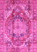 Machine Washable Persian Pink Traditional Rug, wshabs4009pnk