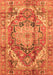 Machine Washable Persian Orange Traditional Area Rugs, wshabs4009org