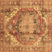 Square Persian Brown Traditional Rug, abs4009brn