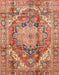 Machine Washable Abstract Red Rug, wshabs4009