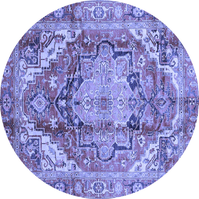 Round Persian Blue Traditional Rug, abs4009blu