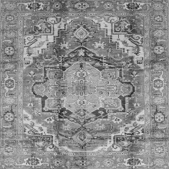 Square Persian Gray Traditional Rug, abs4009gry