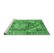 Sideview of Machine Washable Persian Emerald Green Traditional Area Rugs, wshabs4009emgrn