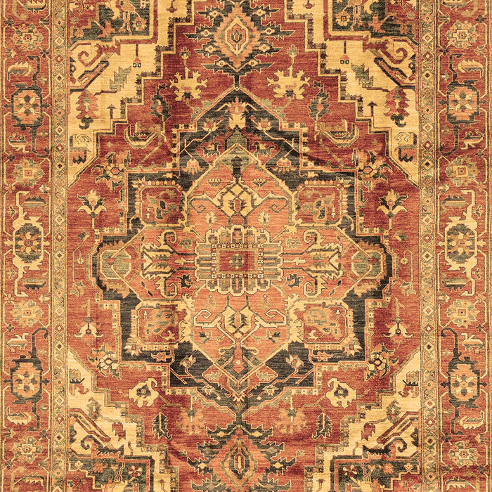 Machine Washable Persian Brown Traditional Rug, wshabs4009brn