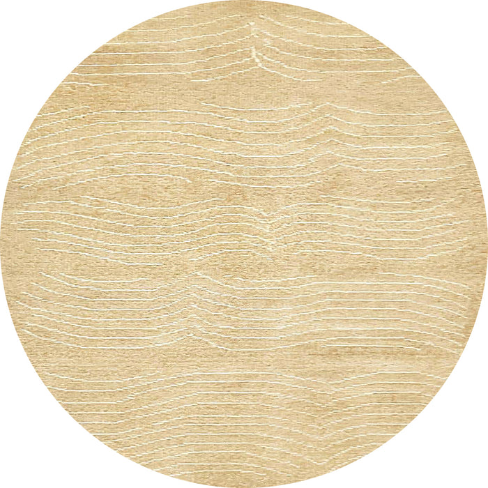 Round Machine Washable Abstract Brown Gold Rug, wshabs400