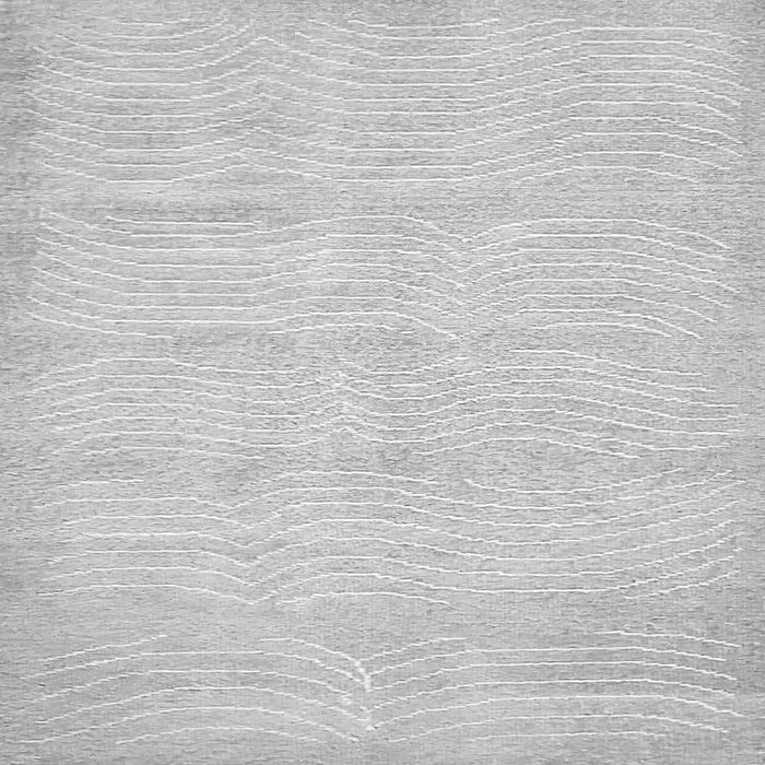 Square Machine Washable Solid Gray Modern Rug, wshabs400gry