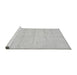 Sideview of Machine Washable Solid Gray Modern Rug, wshabs400gry