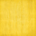 Square Machine Washable Solid Yellow Modern Rug, wshabs400yw