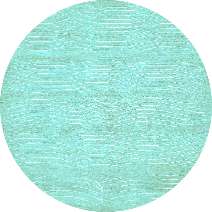 Round Machine Washable Solid Light Blue Modern Rug, wshabs400lblu