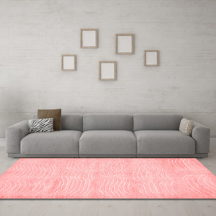 Modern Red Washable Rugs