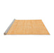 Sideview of Machine Washable Solid Orange Modern Area Rugs, wshabs400org