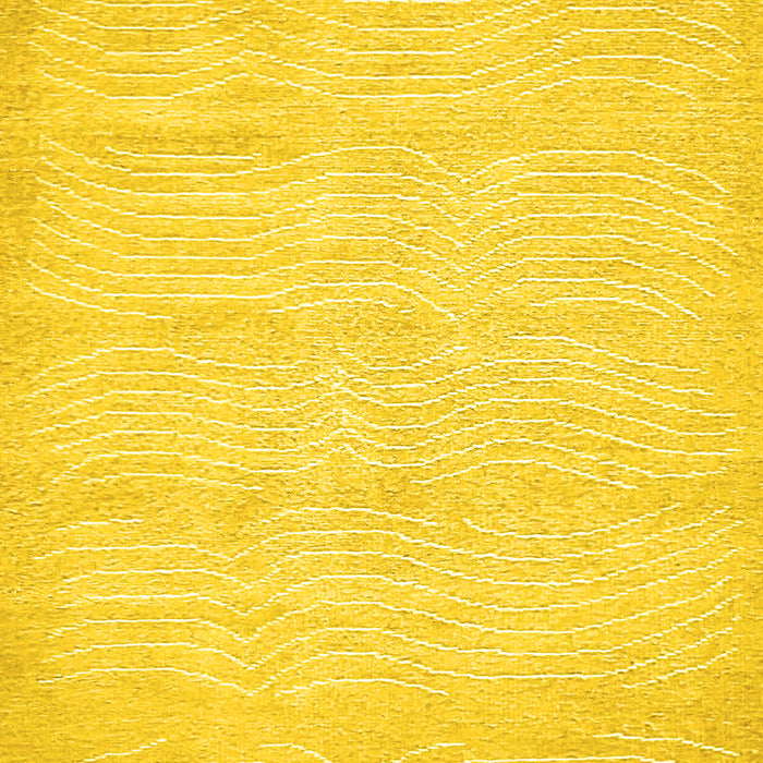 Machine Washable Solid Yellow Modern Rug, wshabs400yw