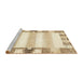 Sideview of Machine Washable Abstract Gold Rug, wshabs401