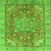 Square Persian Green Traditional Rug, abs4010grn