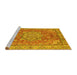 Sideview of Machine Washable Persian Yellow Traditional Rug, wshabs4010yw