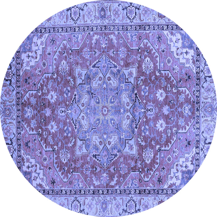 Round Persian Blue Traditional Rug, abs4010blu