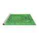 Sideview of Machine Washable Persian Emerald Green Traditional Area Rugs, wshabs4010emgrn