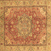 Square Machine Washable Persian Brown Traditional Rug, wshabs4010brn