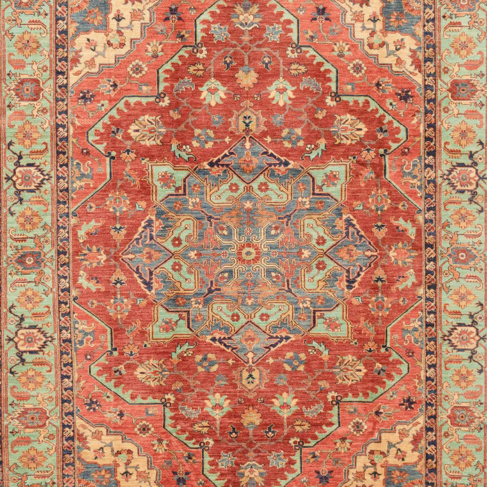 Machine Washable Abstract Red Rug, wshabs4010