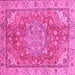 Square Persian Pink Traditional Rug, abs4010pnk