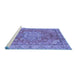 Sideview of Machine Washable Persian Blue Traditional Rug, wshabs4010blu