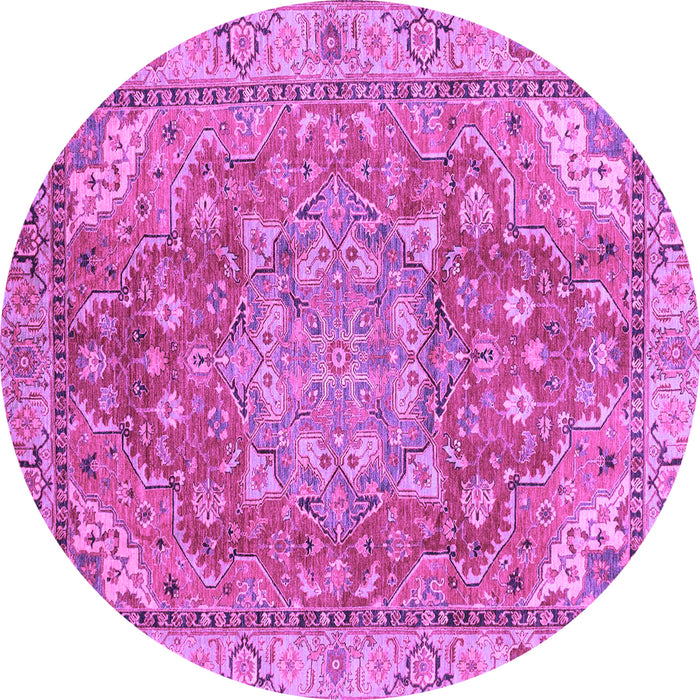 Round Persian Purple Traditional Rug, abs4010pur