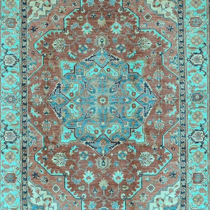 Machine Washable Persian Light Blue Traditional Rug, wshabs4010lblu