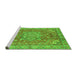 Sideview of Machine Washable Persian Green Traditional Area Rugs, wshabs4010grn