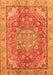 Machine Washable Persian Orange Traditional Area Rugs, wshabs4010org