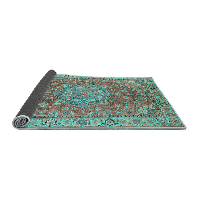 Sideview of Persian Light Blue Traditional Rug, abs4010lblu