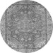 Round Persian Gray Traditional Rug, abs4010gry