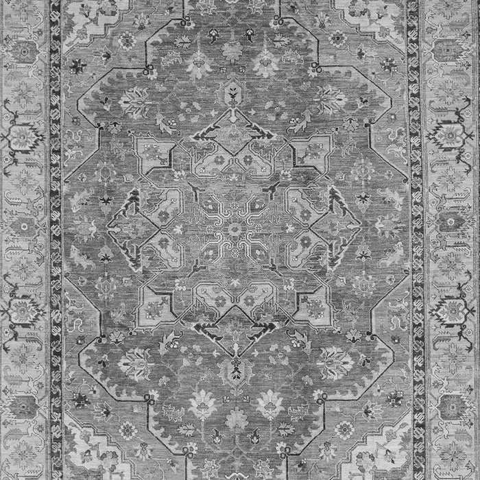Machine Washable Persian Gray Traditional Rug, wshabs4010gry