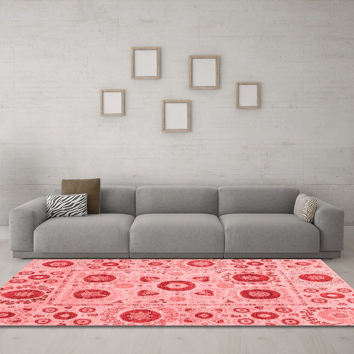 Modern Red Washable Rugs