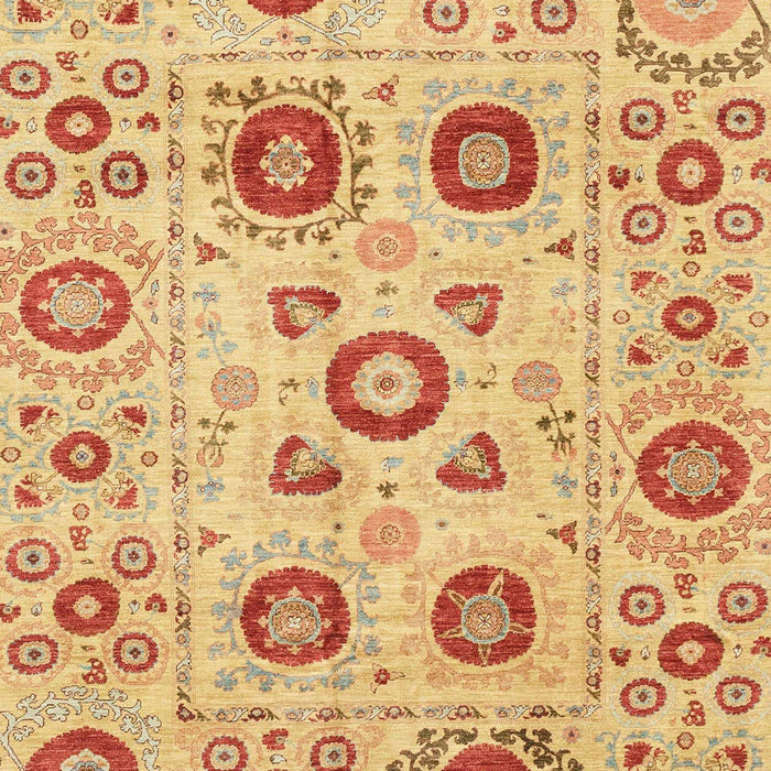 Abstract Chrome Gold Yellow Modern Rug, abs4011