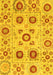 Machine Washable Abstract Yellow Modern Rug, wshabs4011yw