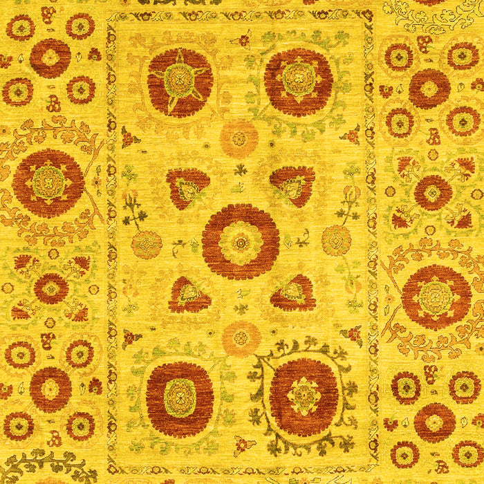 Machine Washable Abstract Yellow Modern Rug, wshabs4011yw