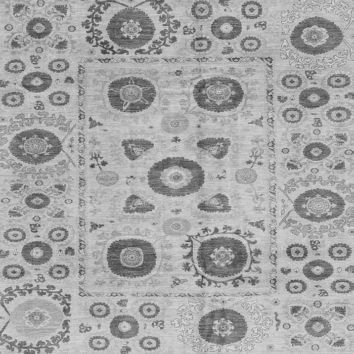 Square Machine Washable Abstract Gray Modern Rug, wshabs4011gry