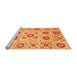 Sideview of Machine Washable Abstract Orange Modern Area Rugs, wshabs4011org