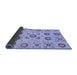 Sideview of Abstract Blue Modern Rug, abs4011blu