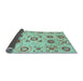 Sideview of Abstract Light Blue Modern Rug, abs4011lblu