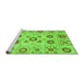 Sideview of Machine Washable Abstract Green Modern Area Rugs, wshabs4011grn