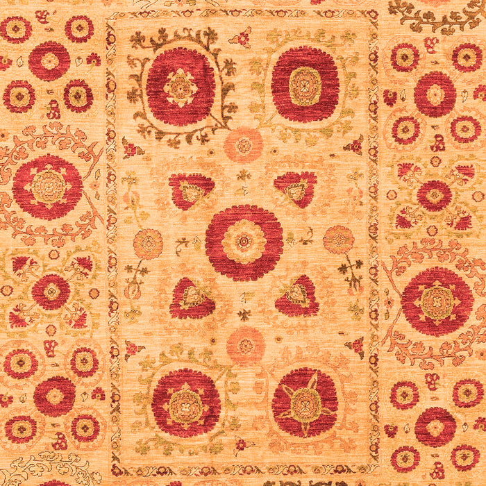 Machine Washable Abstract Orange Modern Area Rugs, wshabs4011org