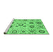 Sideview of Machine Washable Abstract Emerald Green Modern Area Rugs, wshabs4011emgrn