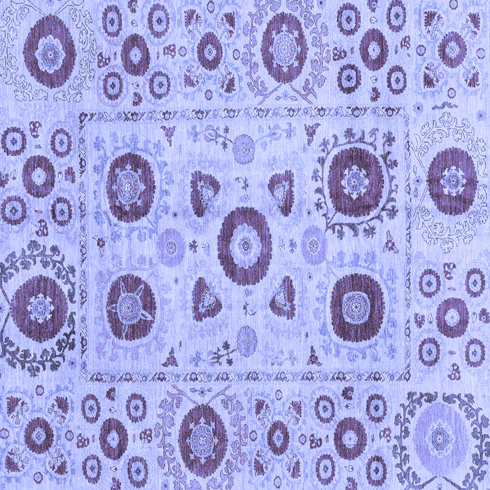 Square Abstract Blue Modern Rug, abs4011blu