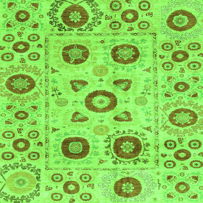 Square Machine Washable Abstract Green Modern Area Rugs, wshabs4011grn