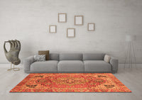 Machine Washable Persian Orange Traditional Rug, wshabs4012org