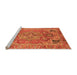 Sideview of Machine Washable Persian Orange Traditional Area Rugs, wshabs4012org