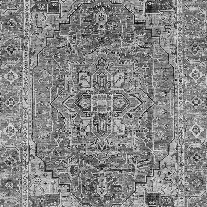 Machine Washable Persian Gray Traditional Rug, wshabs4012gry