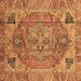 Square Machine Washable Persian Brown Traditional Rug, wshabs4012brn