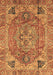 Machine Washable Persian Brown Traditional Rug, wshabs4012brn